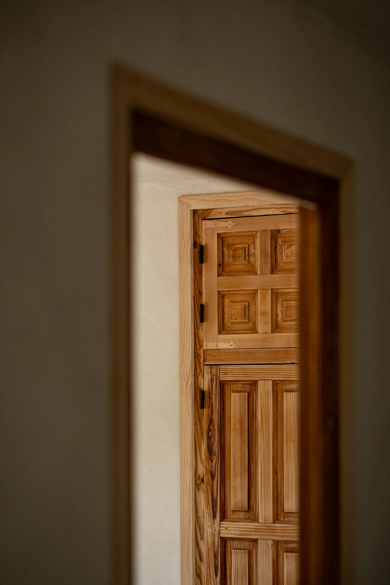 Carved wooden door