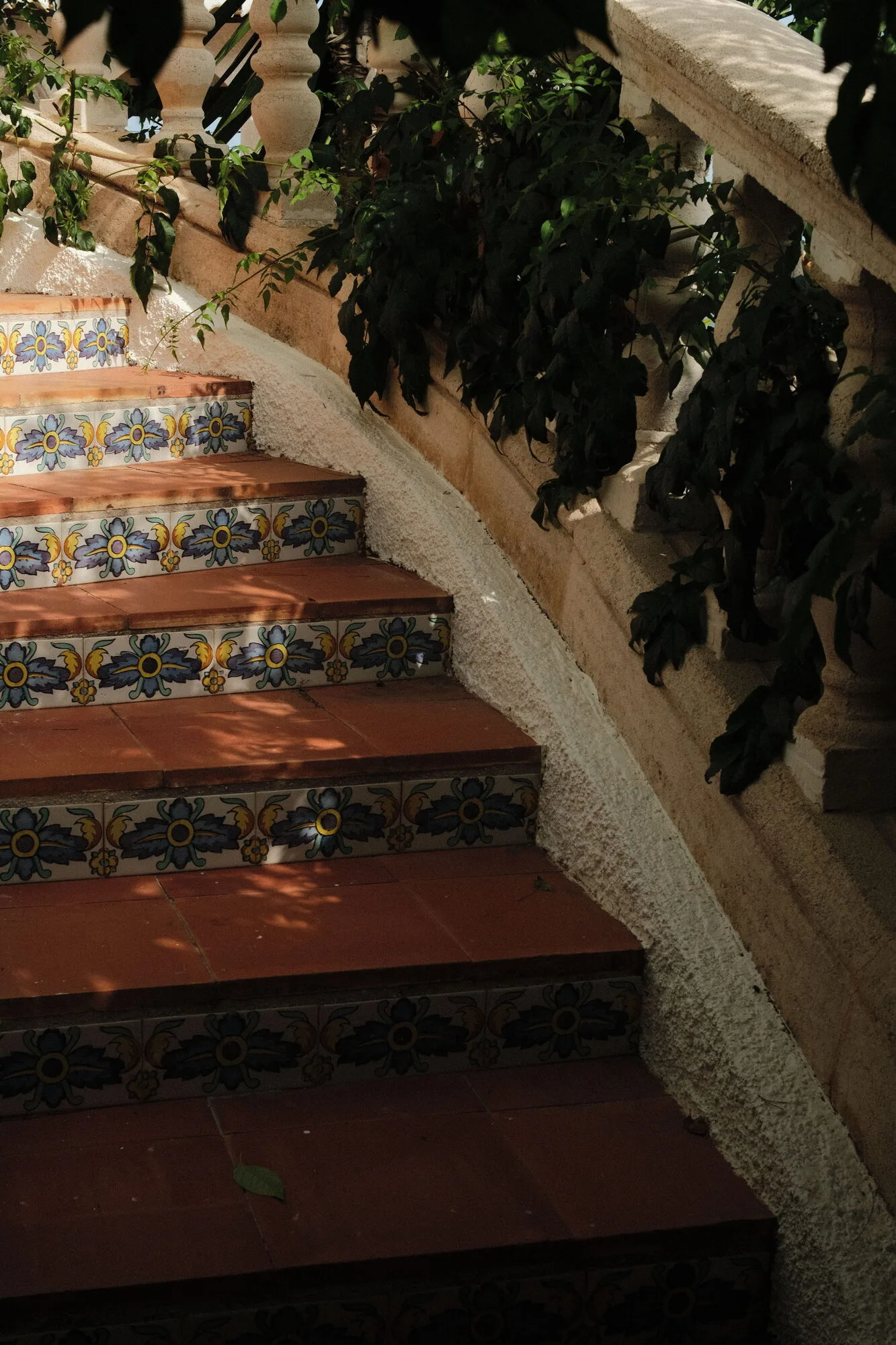 Ornate tiled stairs