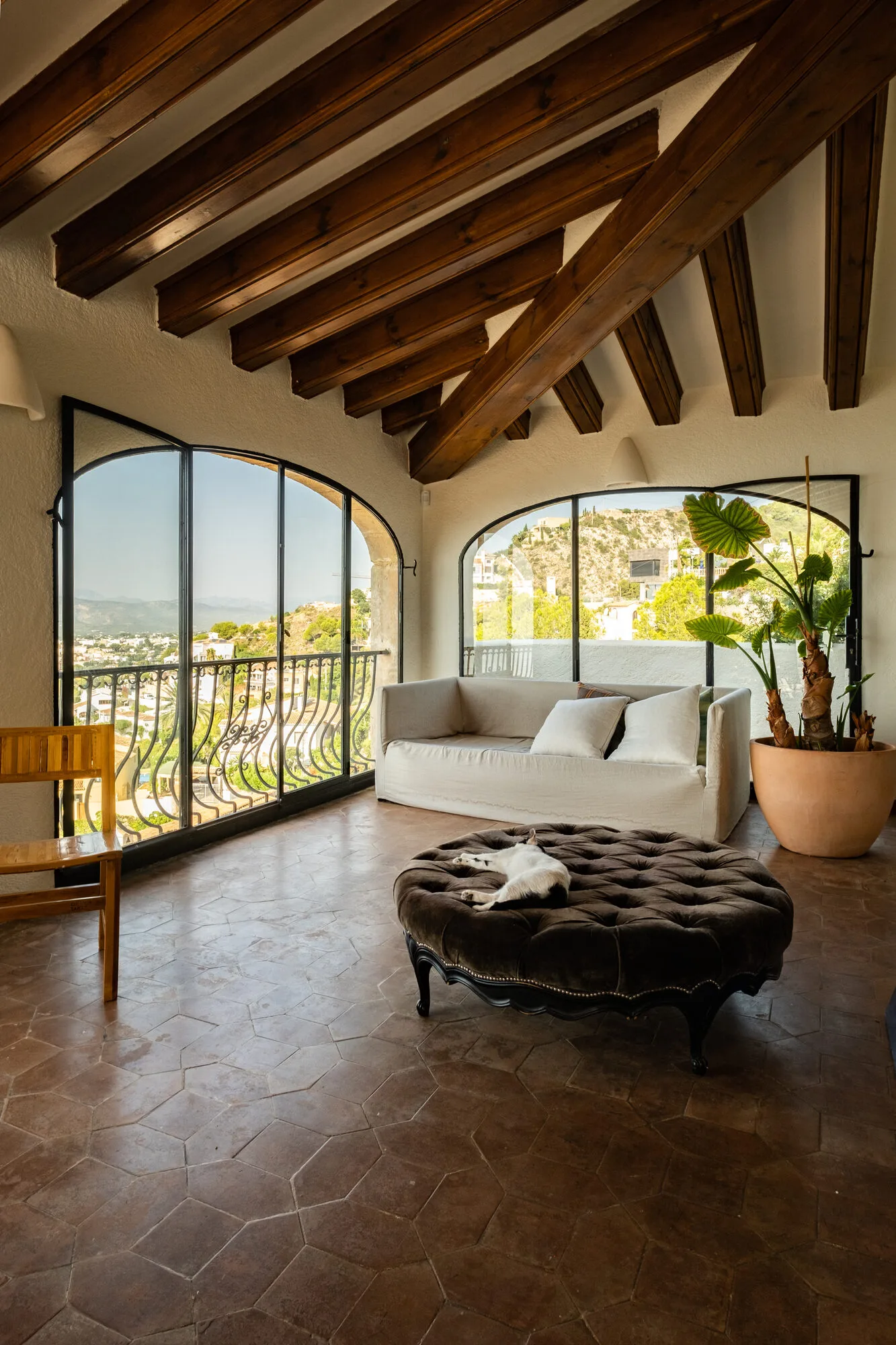 Living room with sea view